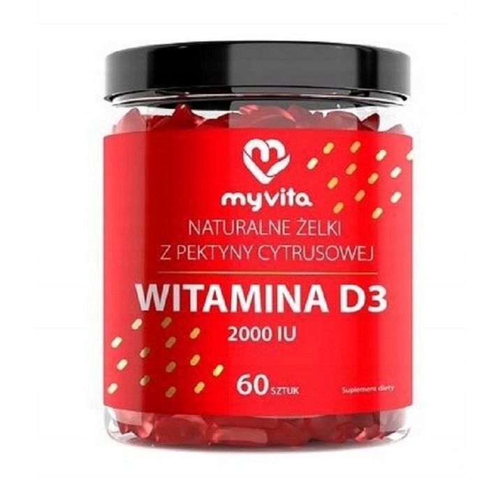 Витамин D3, MyVita, 2000 IU, Желета, 60 бр