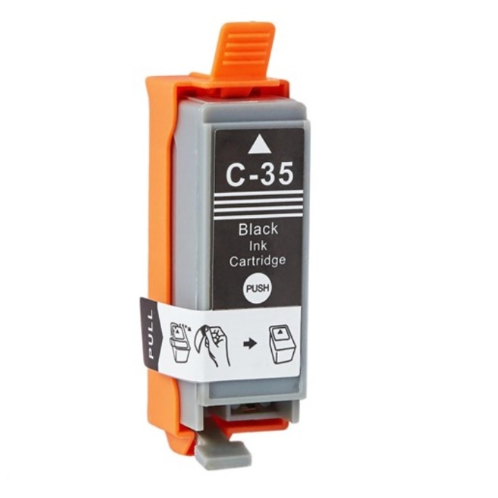 Graphitek whitebox tintapatron, kompatibilis Canon PGI35, chippel, 9 ml, fekete, Canon Pixma IP 100-hoz, IP 100 Portable, IP 100 V, IP 110, IP 110B