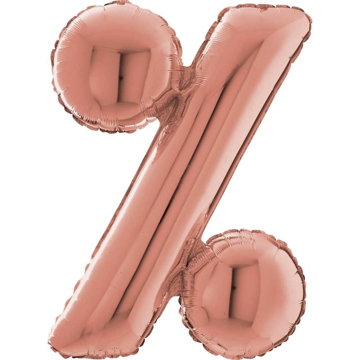 Balon Folie Simbol %, Rose Gold, 66 cm, 265823RG
