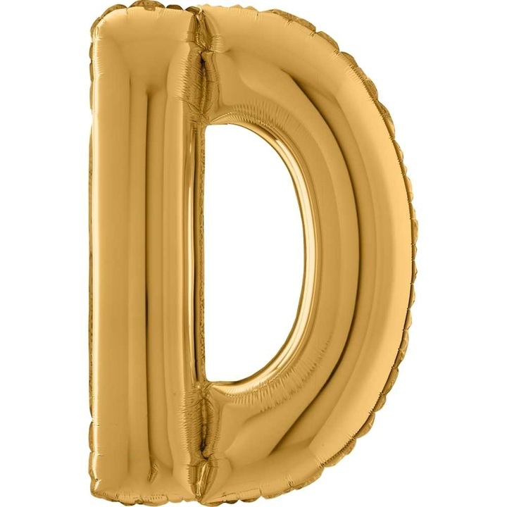 Фолиев балон Буква D, златен, 66 см, 26232G