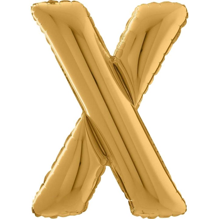 Balon Folie Litera X, Auriu, 66 cm, 26432G