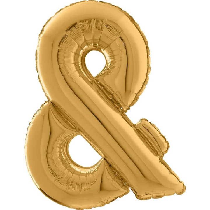 Balon Folie Simbol &, Auriu, 66 cm, 26462G