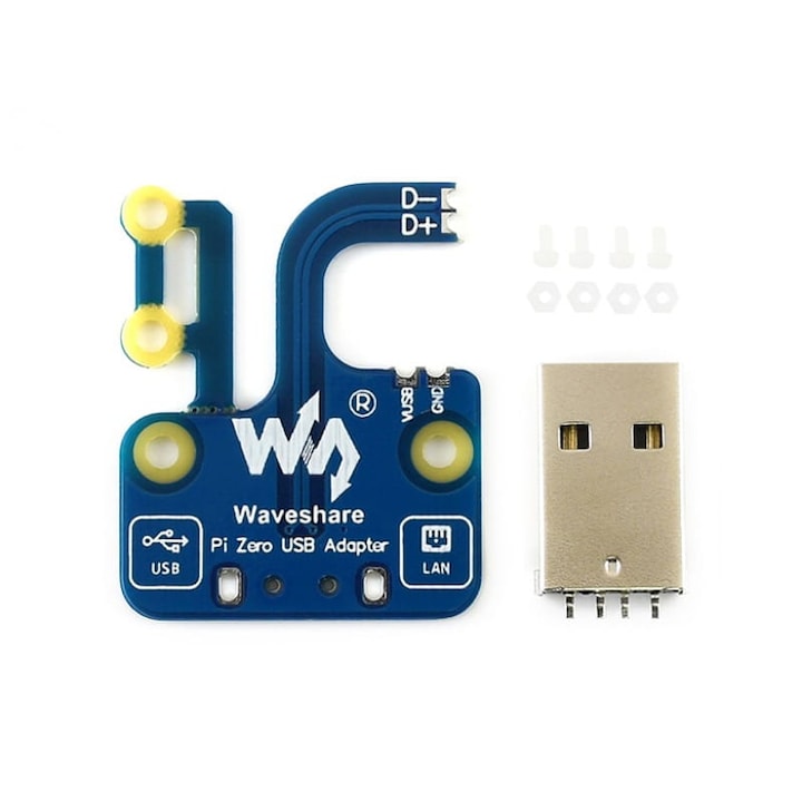 USB-A адаптерен модул Waveshare, Съвместим с Raspberry Pi Zero Series
