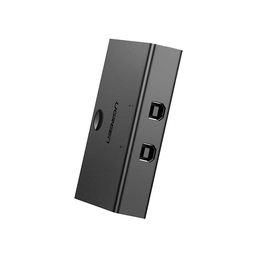 NEDIS CSWI6002BK Interruttore USB A 2 Porte, 1x USB A, 2x USB-B, Metallo Nero, 480 Mbps, Per Condividere Stampante E Periferiche