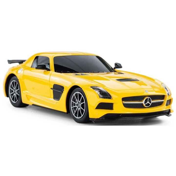 Количка Rastar RC - Mercedes-Benz SLS, Жълт, 1:18