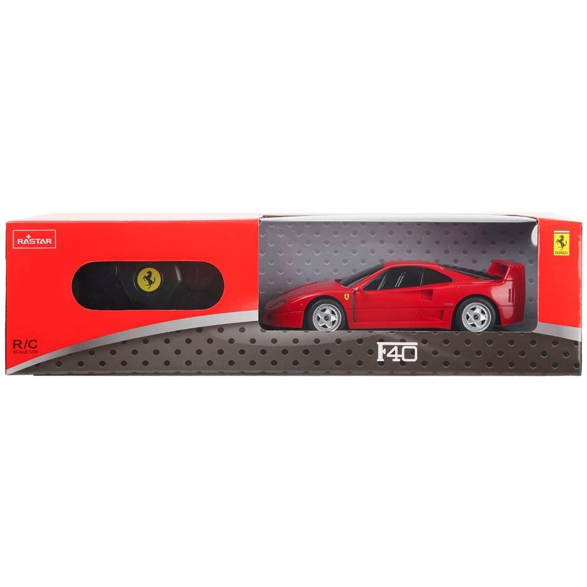 Jamara 405167 Ferrari F40 1:24 Rouge 40MHz - Voiture Télécommandée 2 Canaux Licence Officielle