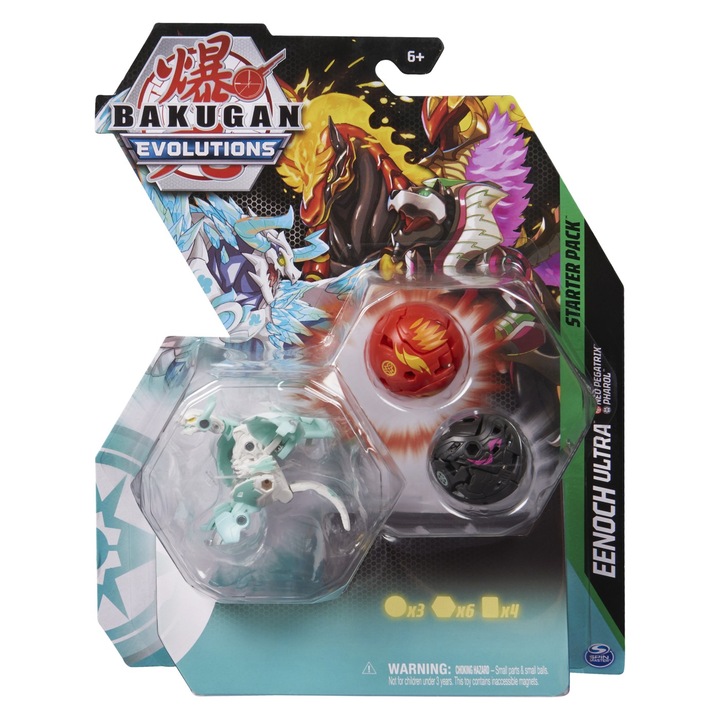 Фигурки Bakugan Evolutions - Starter Pack, Eenoch Ultra, Neo Pegatrix и Pharol