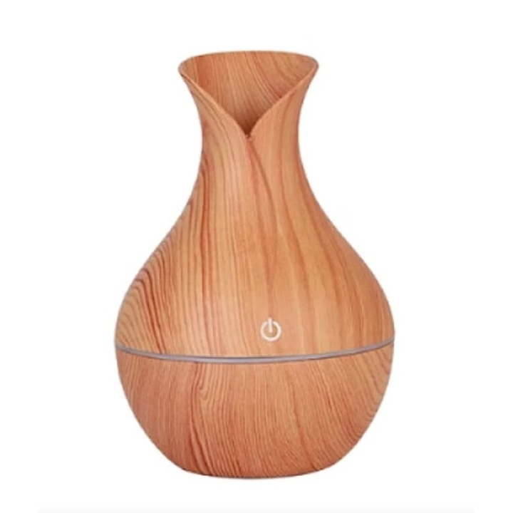 Párásító és relaxáló illóolaj, ultrahangos aromadiffúzor, Tnagora®, aromaterápia, légtisztító, világos tölgy, 130 ml, 102x150 mm