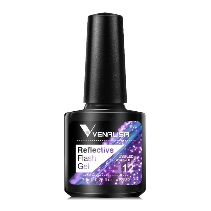 Oja semipermanenta Reflective Flash, Venalisa, 7.5 ml, 12