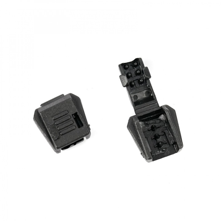 Set 10 capete de fir, opritori din plastic cu capac autoblocant, culoare negru