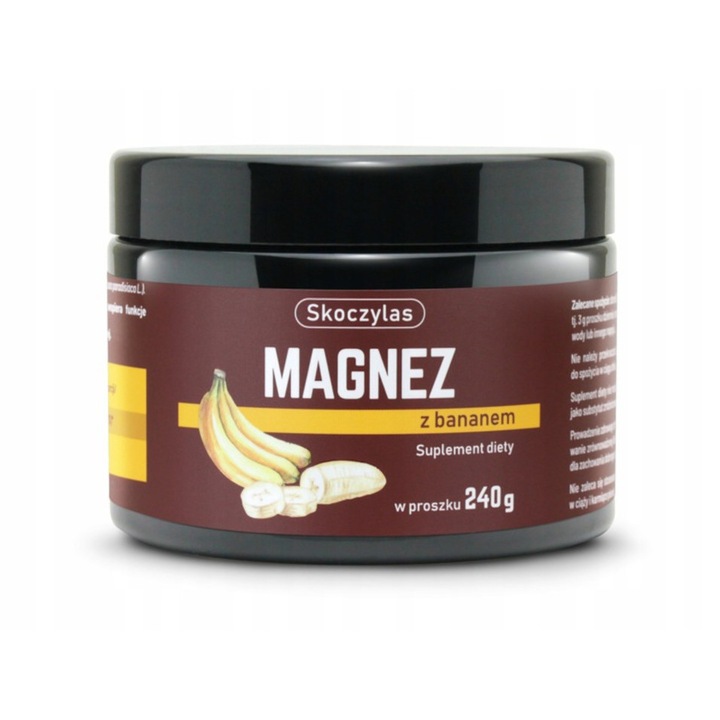 Хранителна добавка Магнезий, SKOCZYLAS, Банани, Прах, 240гр