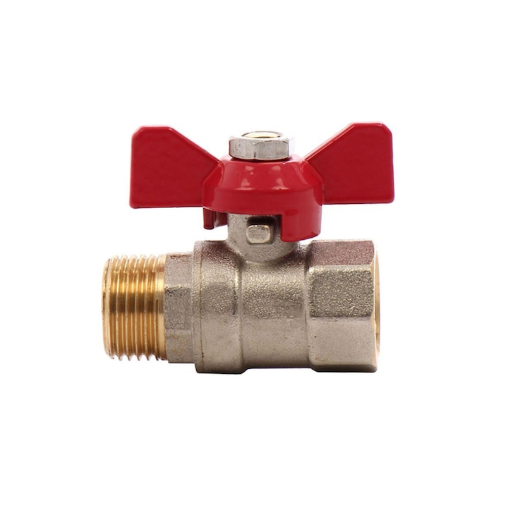 Robinet trecere cu bila, fluture, FI x FE 1"