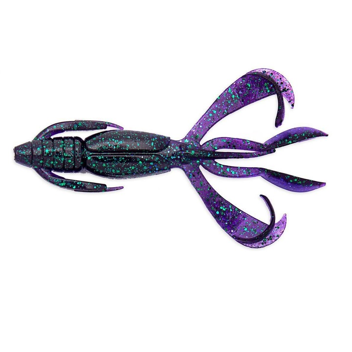 Keitech Crazy Flapper 9,1 cm elektromos Junebug 408 7 db puha lény csali készlet, süllő, szalámi vagy csuka horgászatához