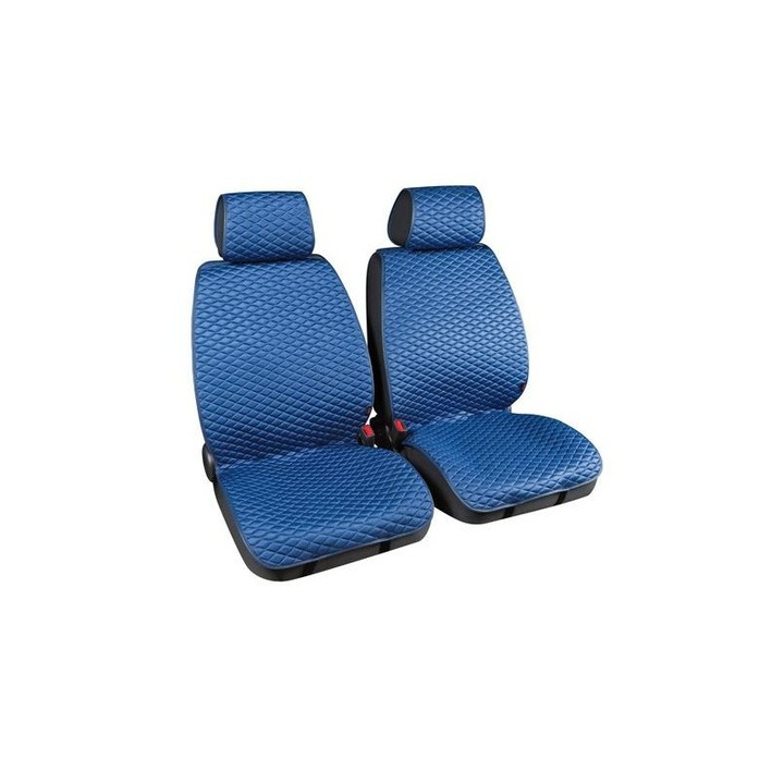 Комплект 2 калъфа за столче за кола, Lamp, Cover-Tech, Textile, Universal, Blue/Grey