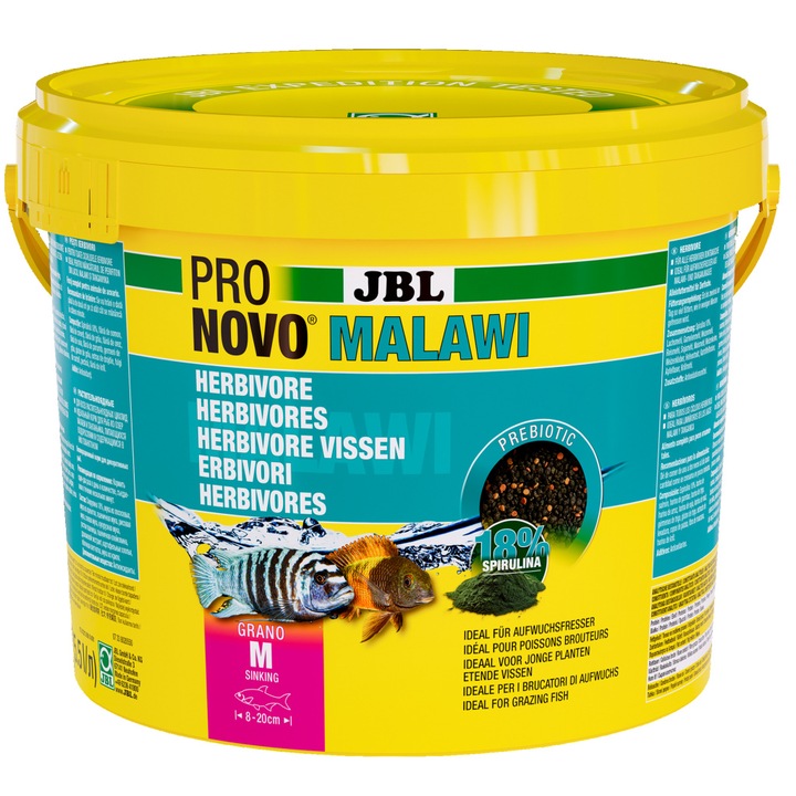 Храна за аквариумни рибки JBL ProNovo MALAWI GRANO M 5.5л