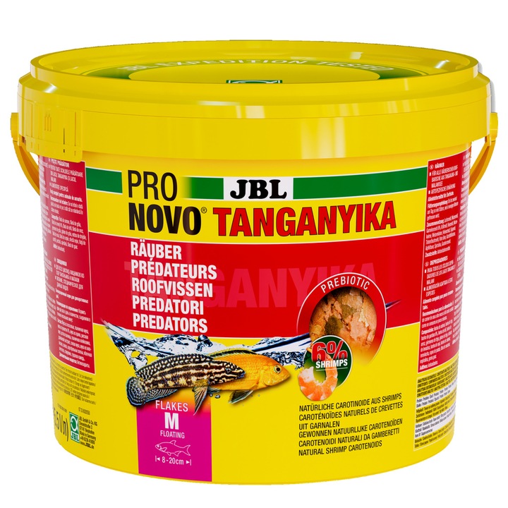 Храна за аквариумни рибки JBL ProNovo TANGANYIKA FLAKES M 5,5 л