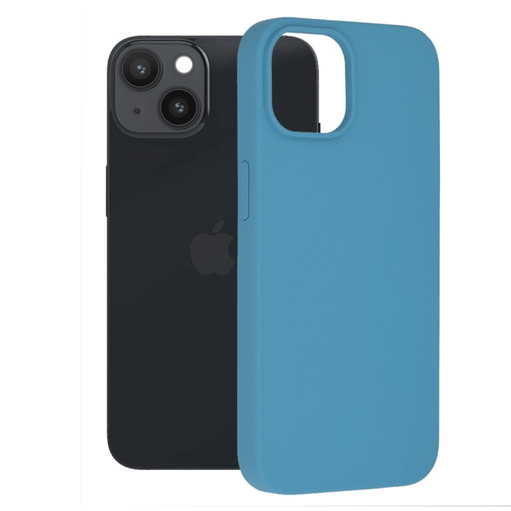 Кейс за iPhone 14, Techsuit Soft Edge Silicone, Denim Blue