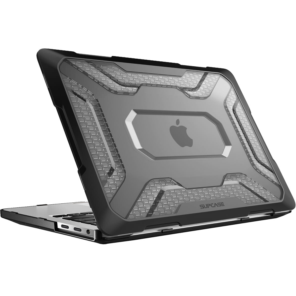 Carcasa laptop Supcase compatibila cu Macbook Pro 13", Policarbonat, Negru