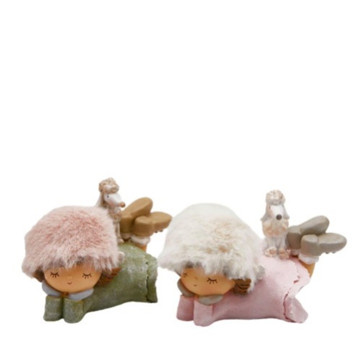 Set 2 decoratiuni de Craciun, 9x14cm, Multicolor