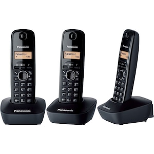 Telefon fara fir Panasonic KX-TG2513FXM, 3 receptoare, Argintiu (3xKX-TG2511FXM) - eMAG.ro
