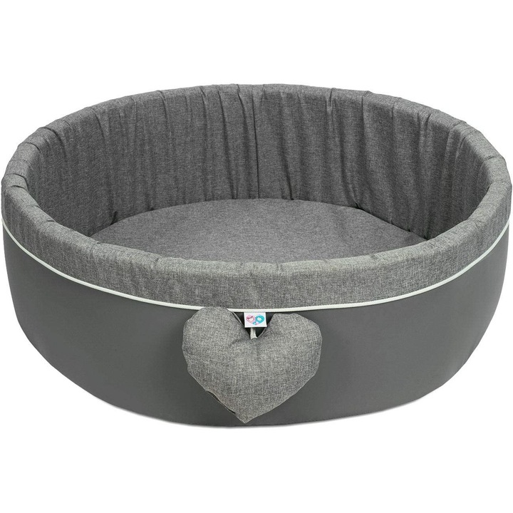 Piscina uscata pentru copii Velvet, 1 an+, Inaltime 30 cm, Diametru 98 cm, Gri