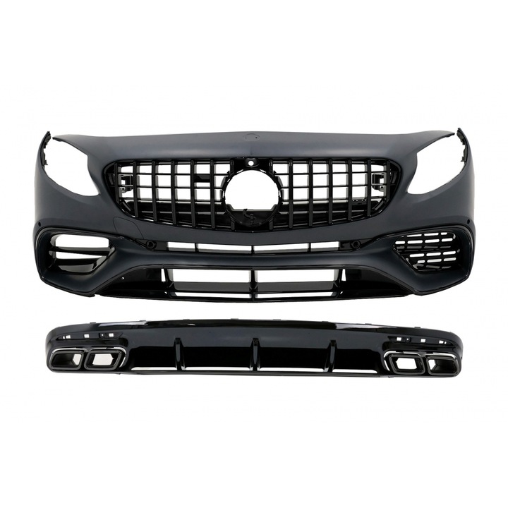 Pachet Exterior compatibil cu Mercedes S-Class C217 Coupe Sport Line 2015-2021 S63 Design (CBMBC217S63BC)
