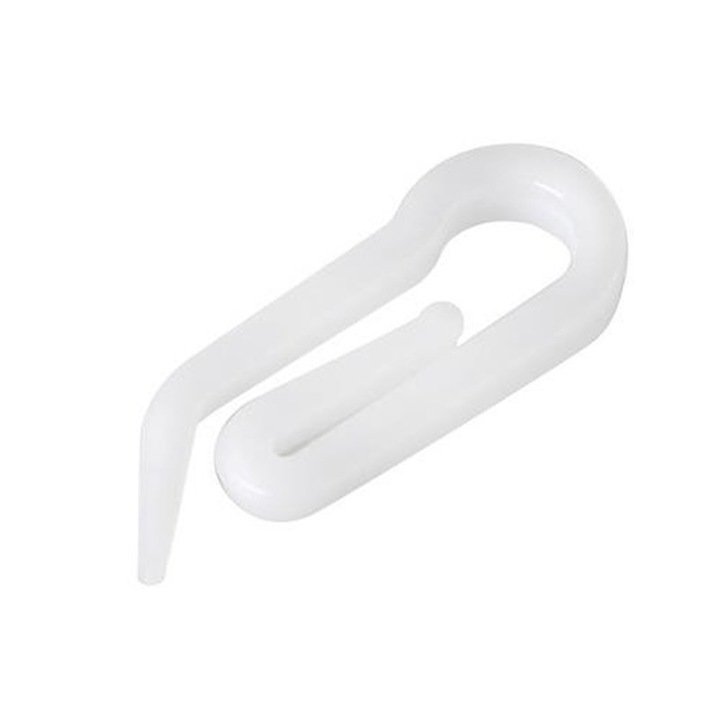 Set 500 de carlige perdele camion, Lampa, Plastic, Alb