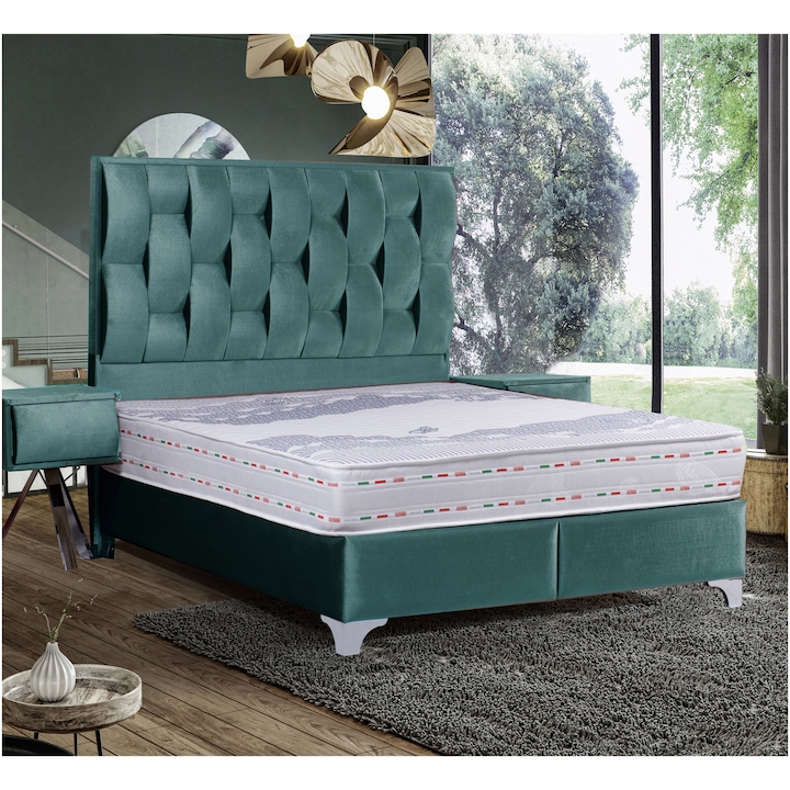 Saltea ortopedica Q-Dry Medical Ortopedic Comfort Previ, 140x200x20 cm, spuma poliuretanica cu memorie 3 cm, reversibila, hipoalergenic, sistem aerisire, fermitate medie
