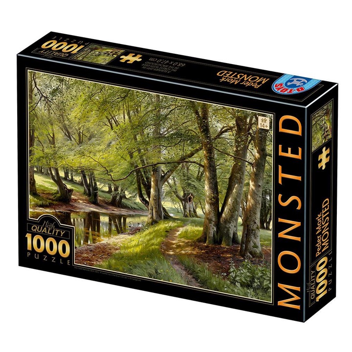 D-Toys - Puzzle Monsted - A Summer Day in the Forest with Deer in the Background - 1 000 лв
