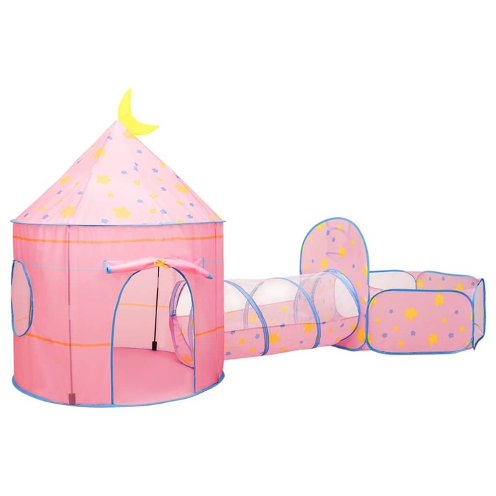 Cort de joaca pentru copii vidaXL, roz, 301x120x128 cm