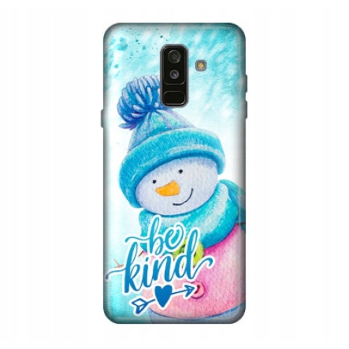 Husa de Protectie, MARTECH, Compatibila cu Samsung Galaxy A6 Plus 2018, Be Kind, Silicon, Flexibila, Multicolor
