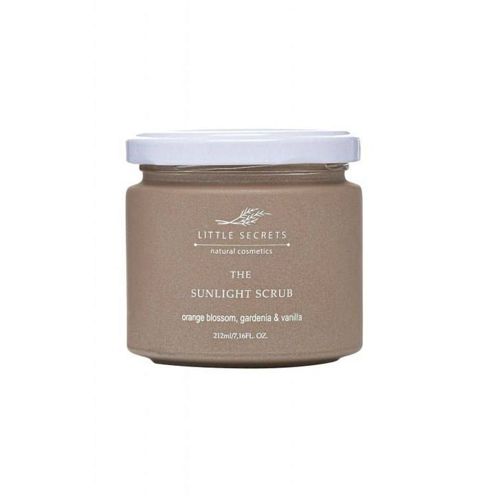 Scrub pentru corp, Little Secrets, The Sunlight Scrub, Aroma vanilie, 212 ml, Maro