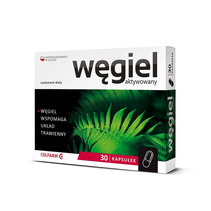 Carbune activ, Colfarm, Sustine sistemul digestiv, 30 capsule