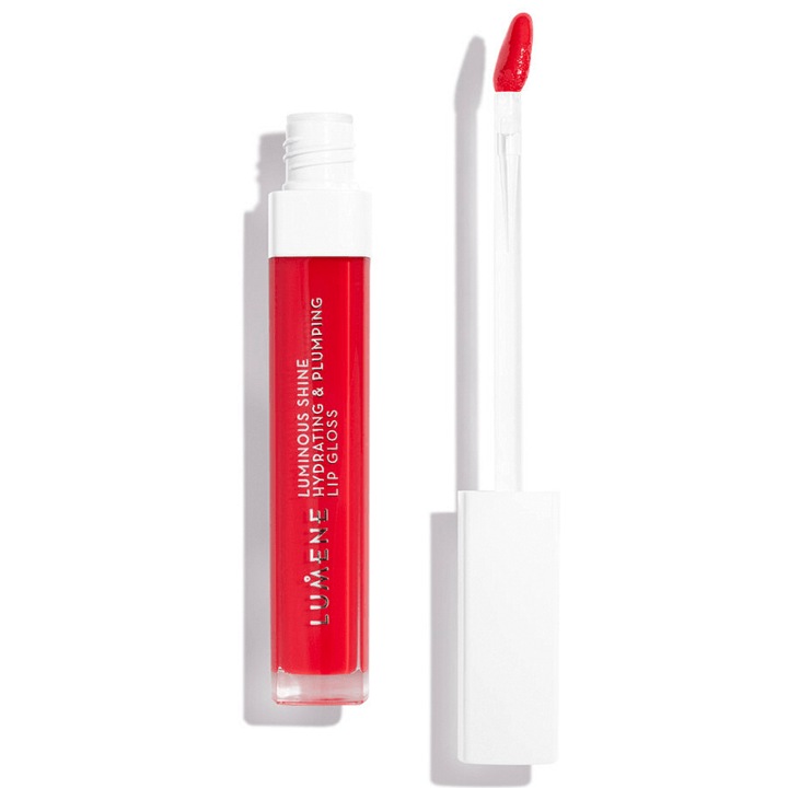 Гланц за устни Lumene Luminous Shine Hydrating & Plumping Lip Gloss, За блясък и обем, 5 мл, 8 Intense Red