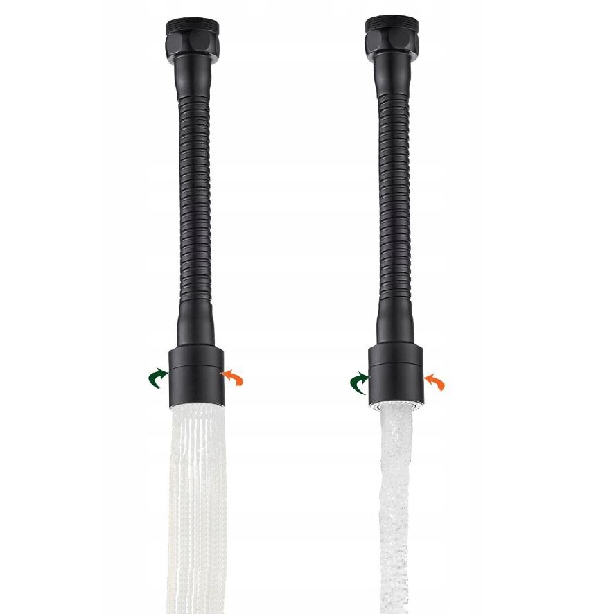 Перлатор Kuchinox CPW 77DD, С гъвкаво удължение, Черен мат - eMAG.bg