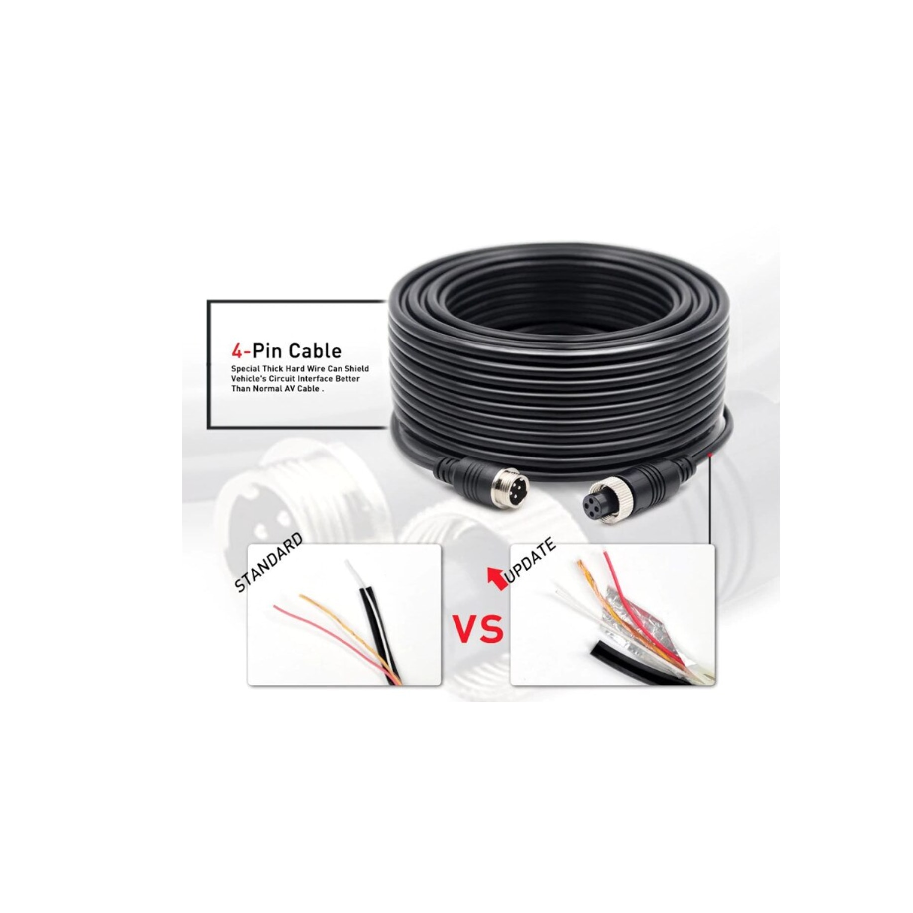 Комплект DVR камери за кола, метални IR с монитор, за автомобили ...