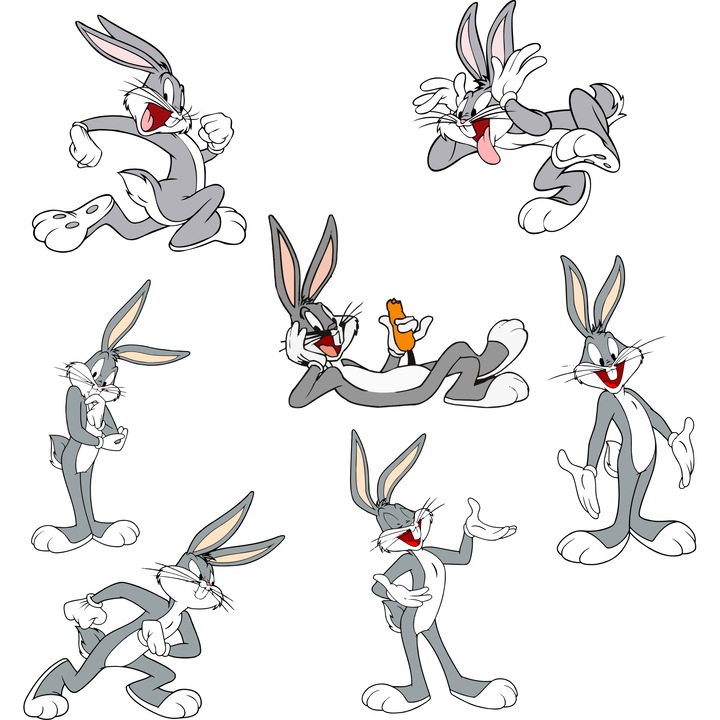 Stickere Buggs Bunny 7pcs a5