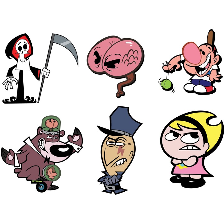 Stickere "Negrele Aventuri ale lui Billy si Mandy " A4 6 pcs - eMAG.ro