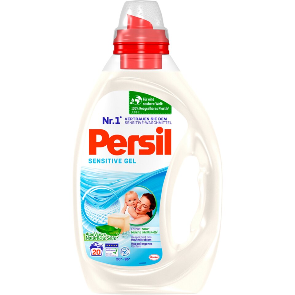 Течен Препарат Persil Sensitive, Дълбоко Почистване, 1L, 20 Пранета ...