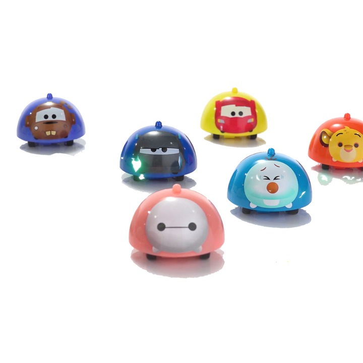 Disney Tsum Tsums készlet 318007-6, 6 válogatott gyűjtemény, Egyensúlyozd őket az ujjadon, Némelyik világít a sötétben