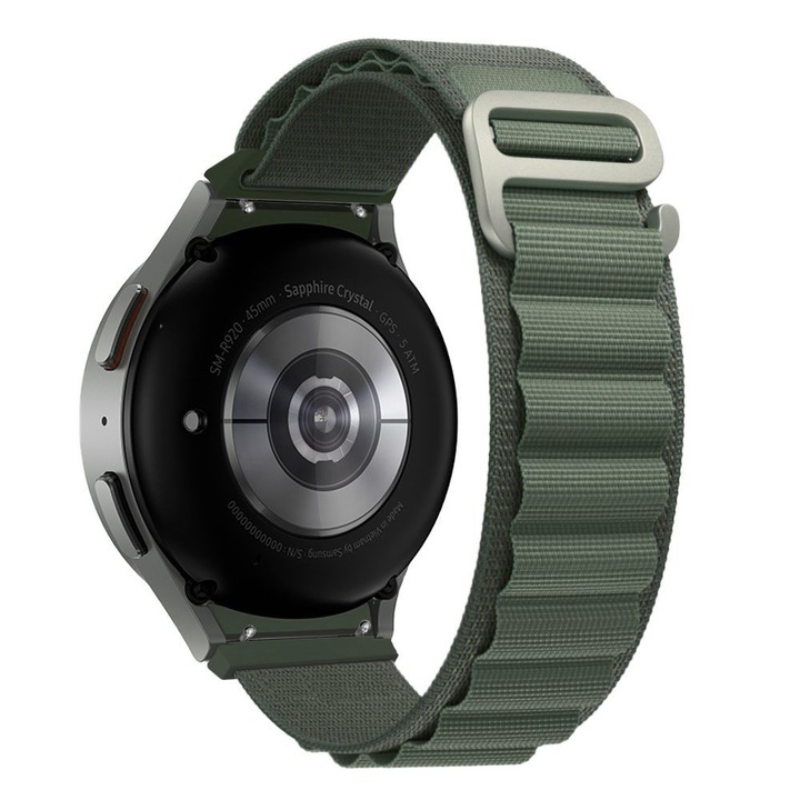 Каишка TECH-PROTECT Nylon Pro за Samsung Galaxy Watch 4 / 5 / 5 Pro, 40 / 42 / 44 / 45 / 46mm, Military Green