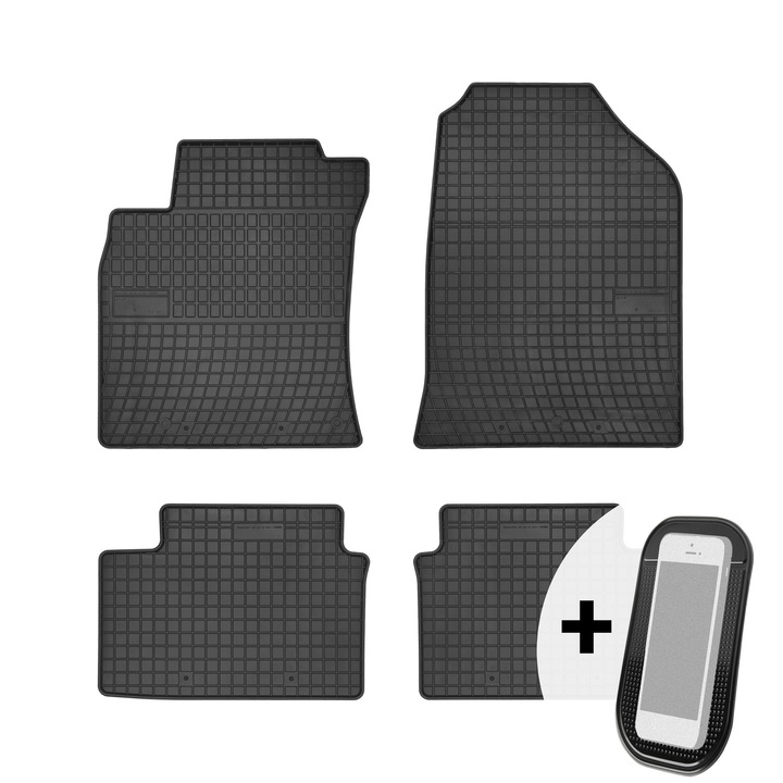 Set 5 covarase auto, Cauciuc, Compatibil cu Hyundai i30 III 2017, Negru