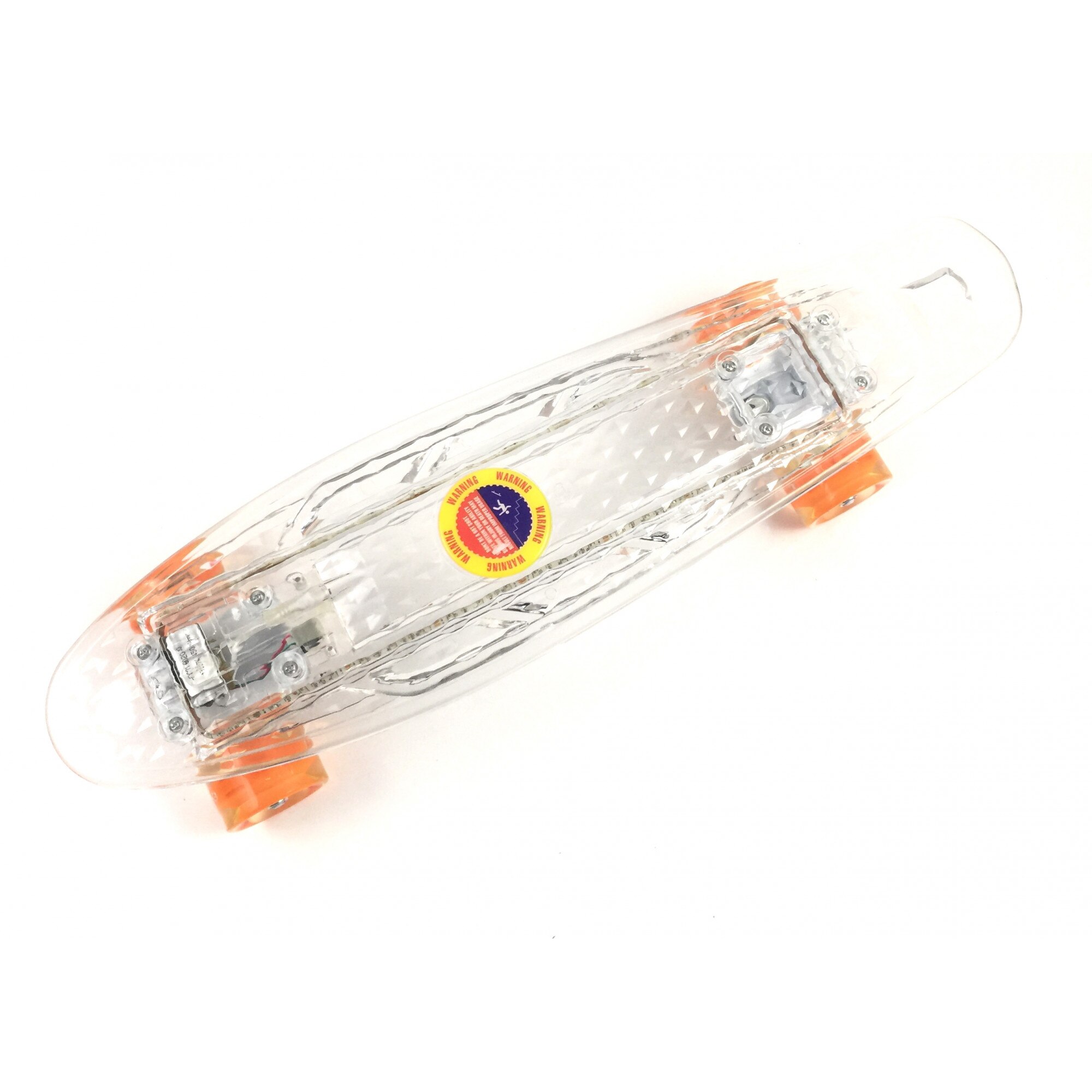 Penny Board cu placa LED si roti LED transparent 22.5