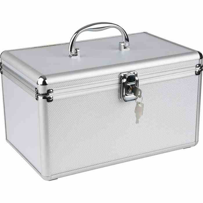 Cutie depozitare 120 discuri, aluminiu, Media Range, argintiu