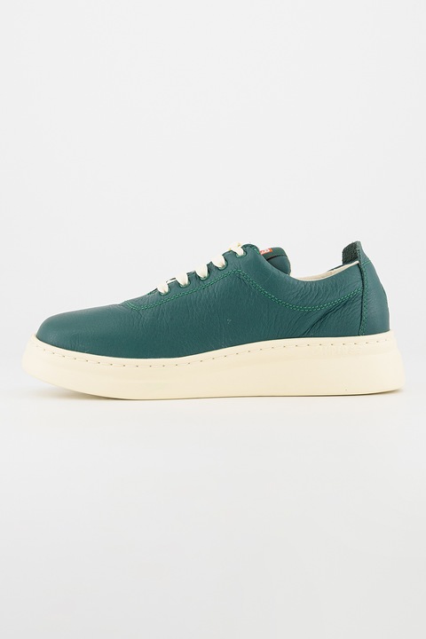 Camper, Tenisi de piele nabuc cu aplicatie logo, Verde, 38