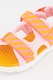 Camper, Sandale din material textil cu velcro, Portocaliu, Roz, 32 EU