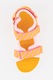 Camper, Sandale din material textil cu velcro, Portocaliu, Roz, 32 EU