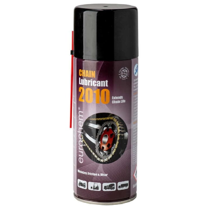 Spray industrial ungere lant, Eurochem 2010-Chain Lubricant, 400ml, reduce uzura si abraziunea