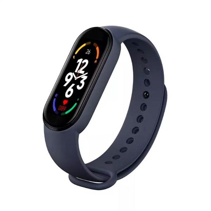 Спортна Смарт Фитнес Гривна 1Tech, FitPro M7, Пулс, Кръвно Налягане, Калории, Крачкомер, Bluetooth, SMS Нотификации, Син