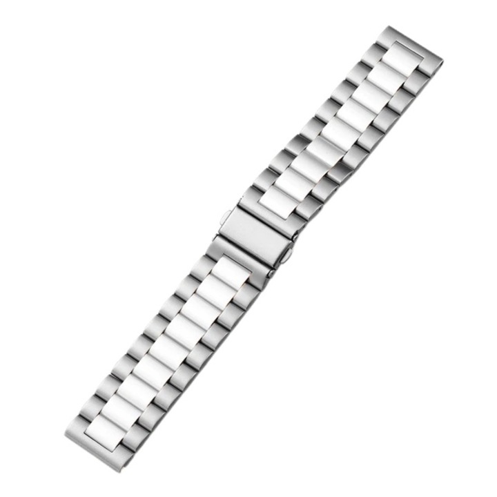 Стоманена каишка VALLEY-77, 22mm, за Huawei GT2, GT3, Pro/Samsung 45, 46мм, Silver-White